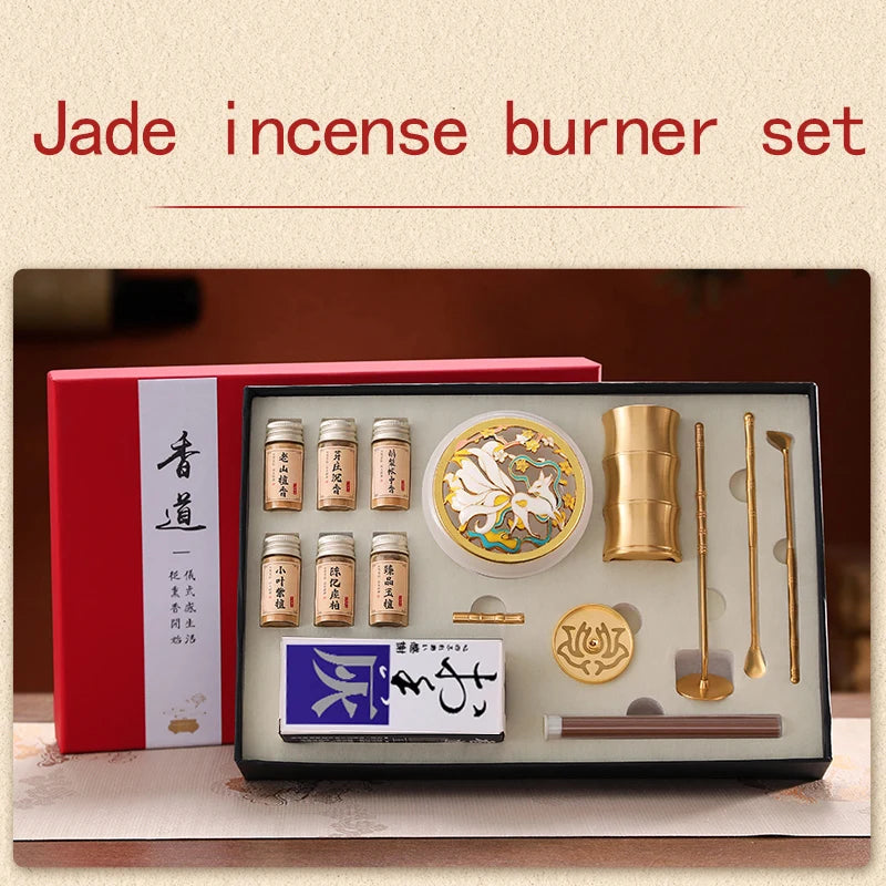 1 piece brass incense burner,fragrant powder tower incense making tool set,incense powder sealing incense sealing tool gift box